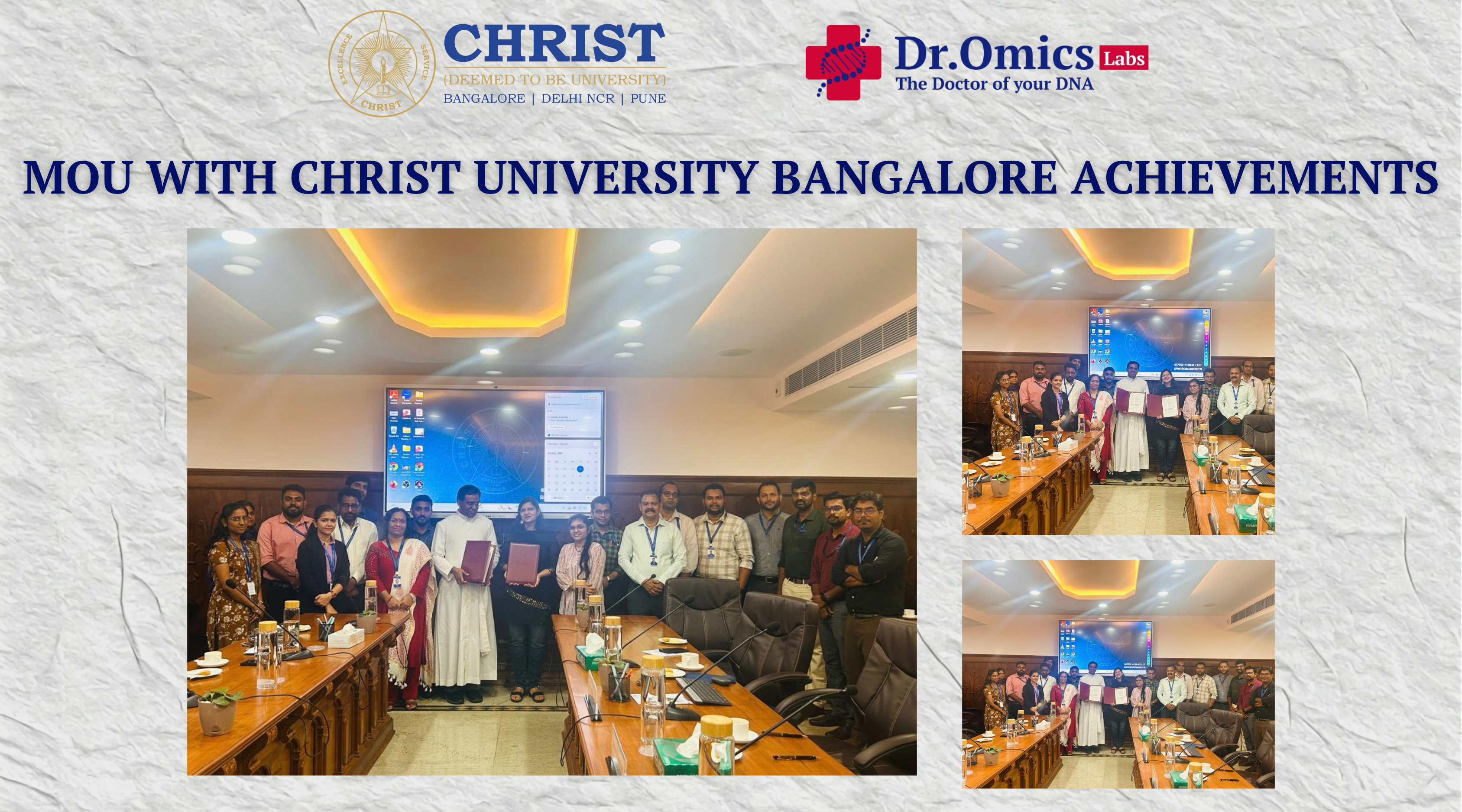 MoU Signing with CHRIST University, Bangalore