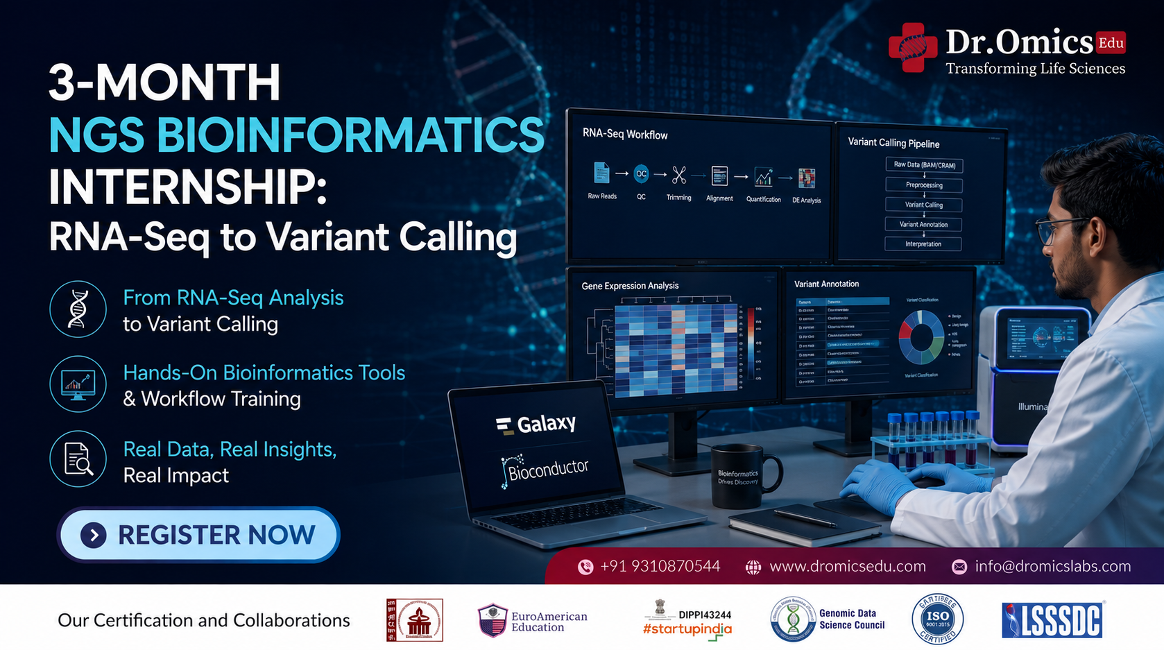 3 Month NGS Bioinformatics Internship: RNASeq to Variant Calling