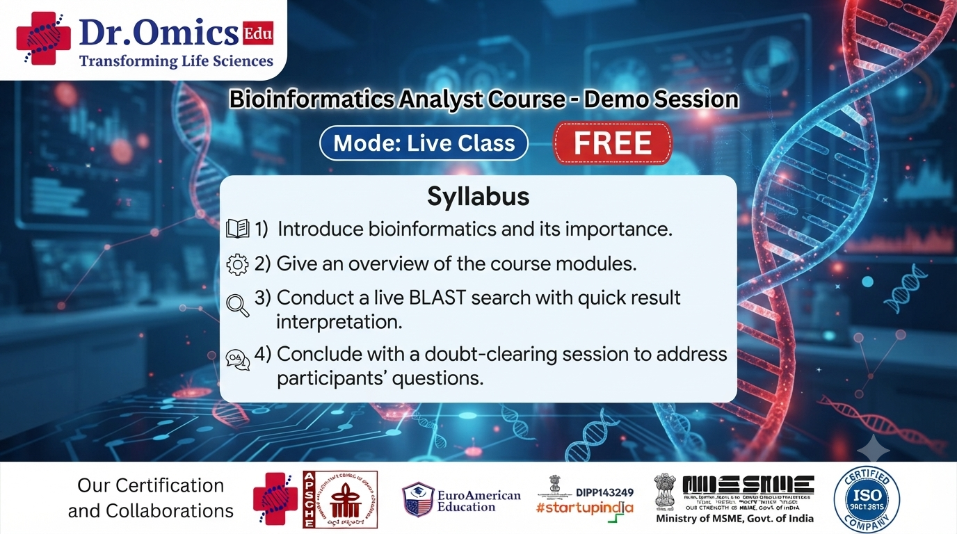 Bioinformatics Analyst  Course -Demo Session