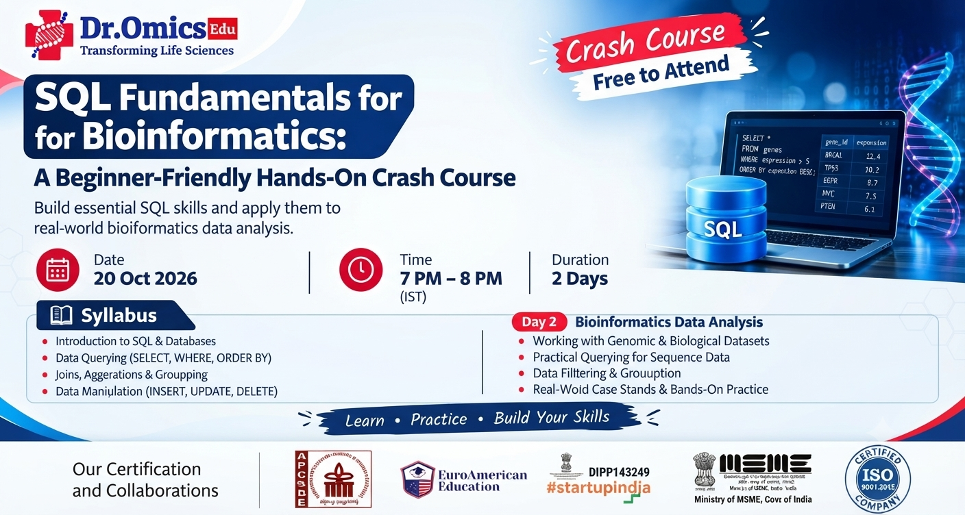 SQL Fundamentals for Bioinformatics: A Beginner-Friendly Hands-On Crash Course