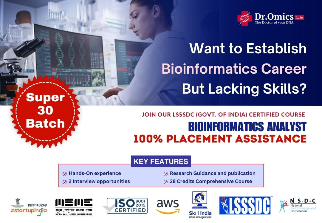 Bioinformatics Analyst : LSSSDC (Govt. of India) Certified Course