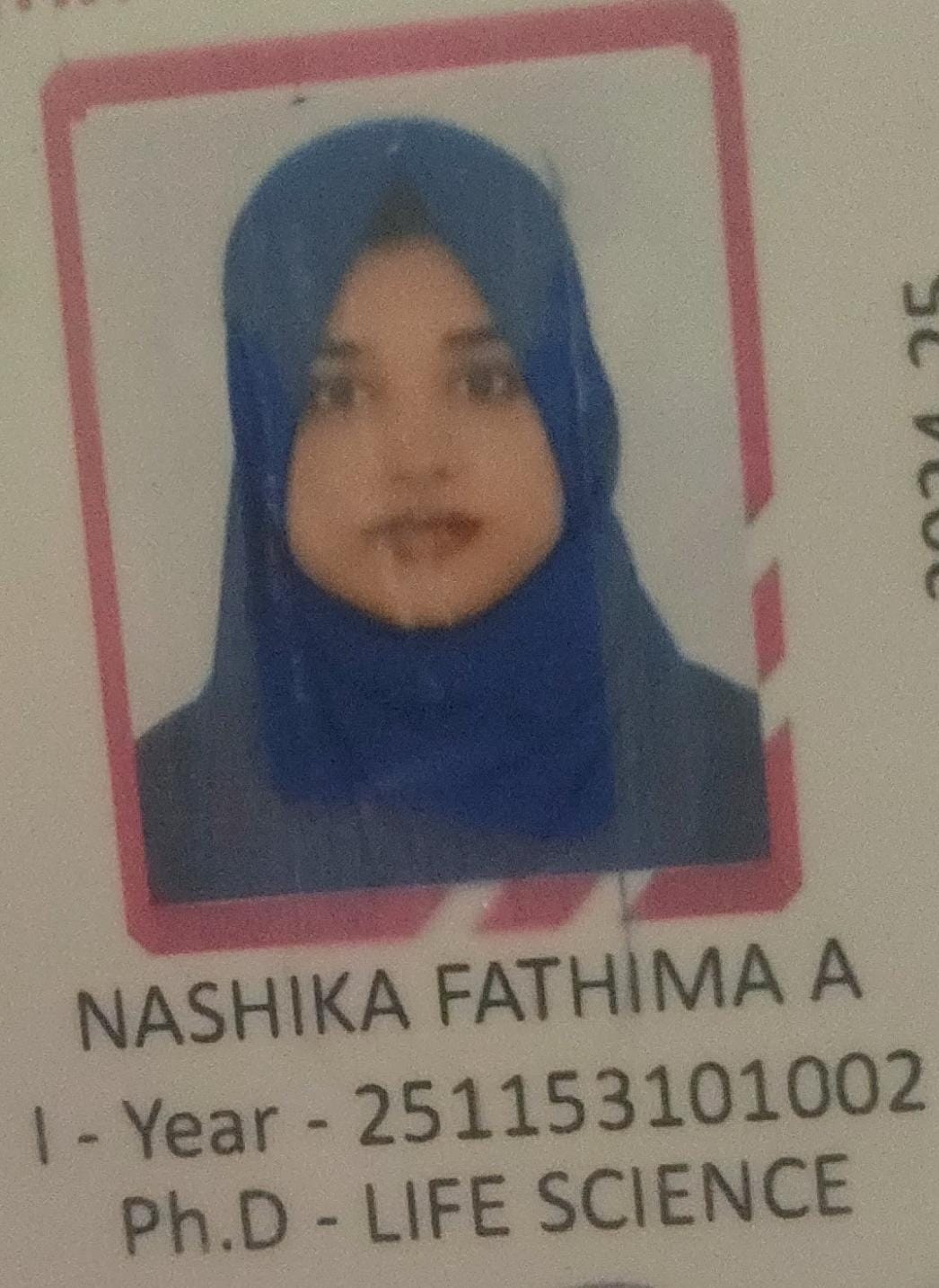 NASHIKA FATHIMA A